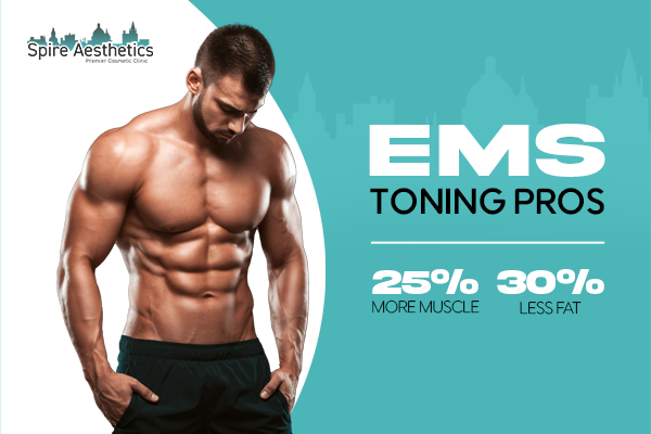 image of man with benefits of EMS toning pros treatment to help combat weight gain Swanage